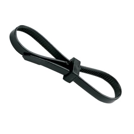 Panduit Cable Tie, 7 in L, 1-1/4 in Max Bundle Dia., Black, Nylon 6/6, 30 lb Strength, 1000 PK SSB2S-M0